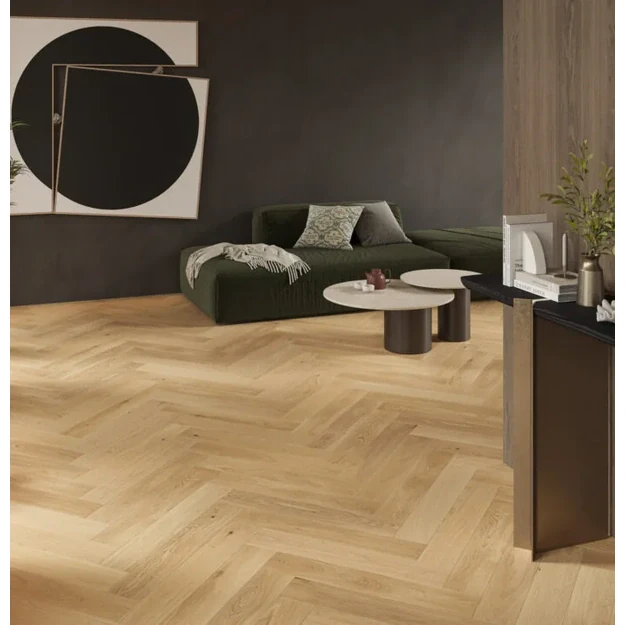 Barlinek Oak Caramel Herringbone 110 parketlentės