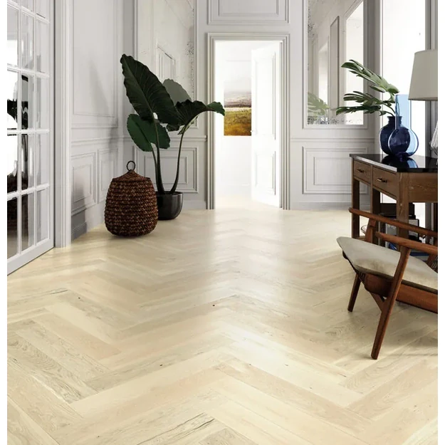 Barlinek Oak Bianco Herringbone 130 parketlentės