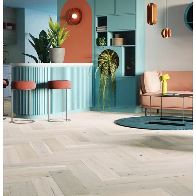 Barlinek Oak Cappuccino Herringbone 180 parketlentės 