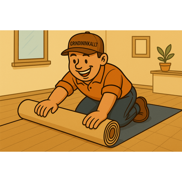 PVC ruloninės dangos įrengimas