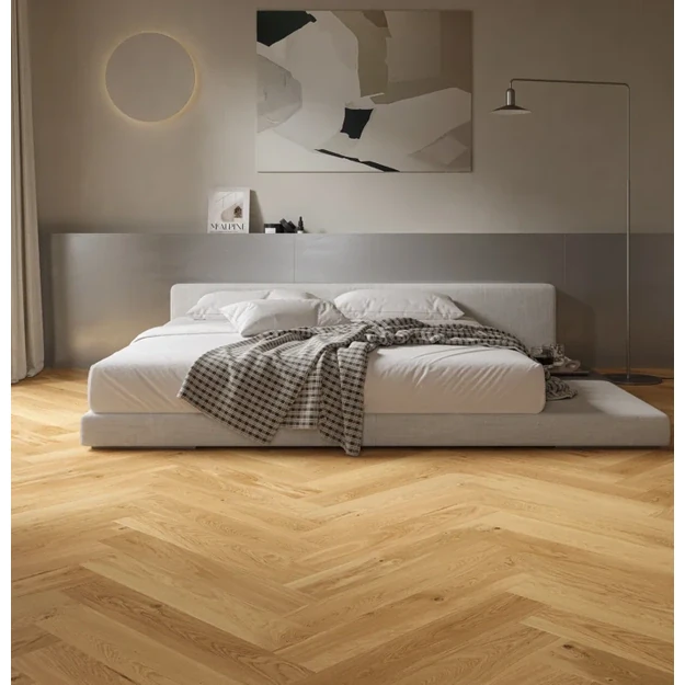 Barlinek Oak Caramel Herringbone 130 parketlentės