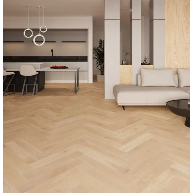 Barlinek Oak Salt Herringbone 130 parketlentės