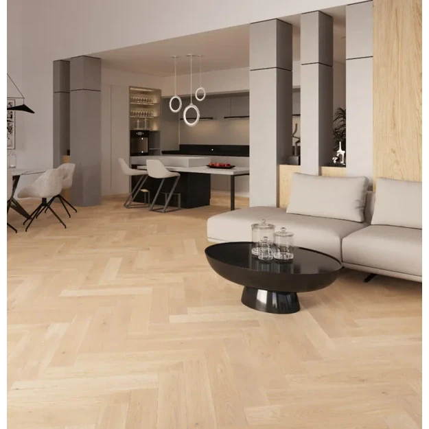 Barlinek Oak Salt Herringbone 130 parketlentės