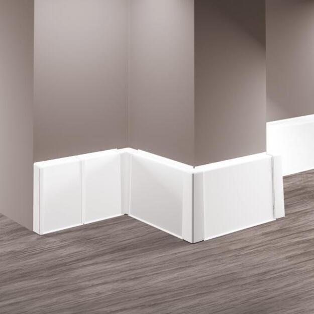 PVC grindjuostė, MASTERLINE, 13x80mm L= 2,20m, Balta RAL 9003 Mat 2