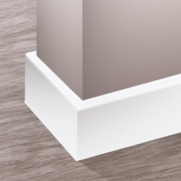 PVC grindjuostė, MASTERLINE, 13x80mm L= 2,20m, Balta RAL 9003 Mat 1