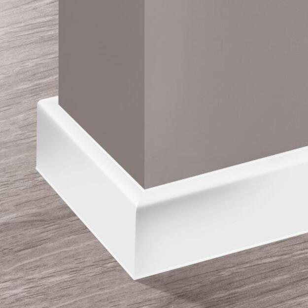 PVC grindjuostė, MASTERLINE, 15x60mm L= 2,20m, Balta RAL 9003 Mat