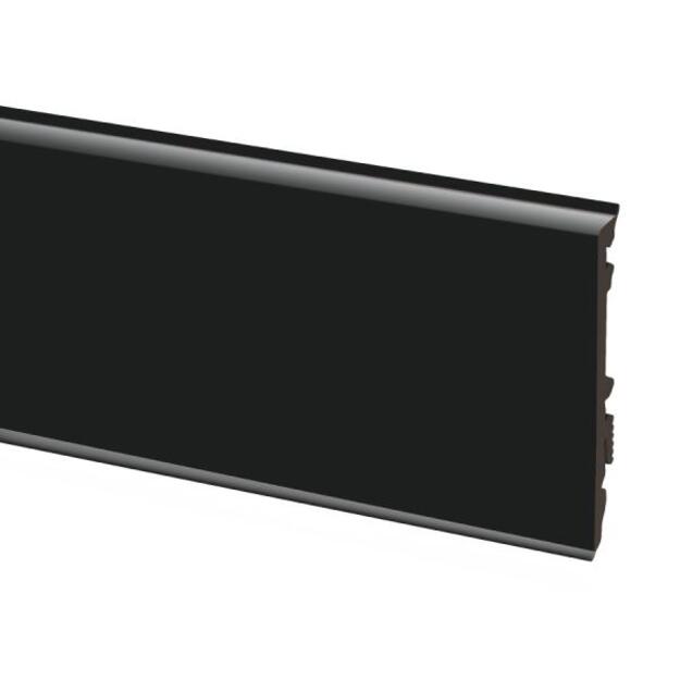 PVC grindjuostė, MASTERLINE, 13x80mm L= 2,20m, Juoda RAL 9005 matinė