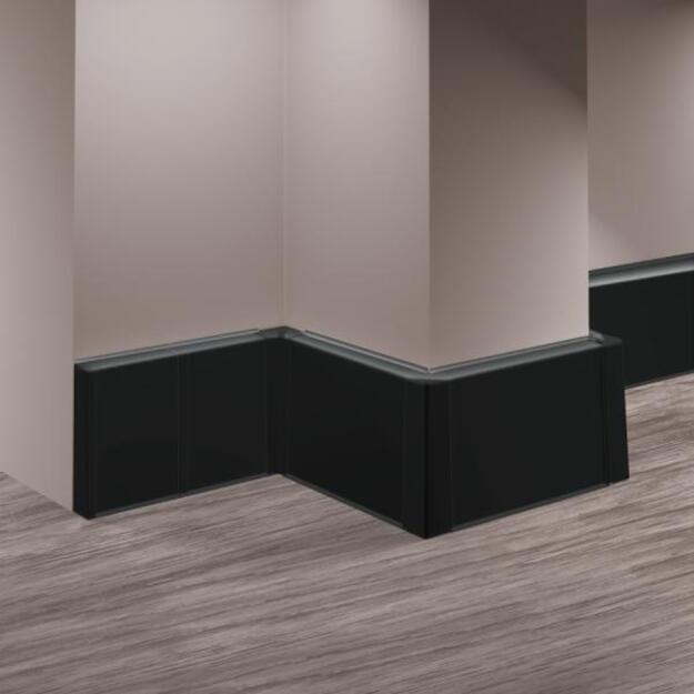PVC grindjuostė, MASTERLINE, 13x80mm L= 2,20m, Juoda RAL 9005 matinė 2