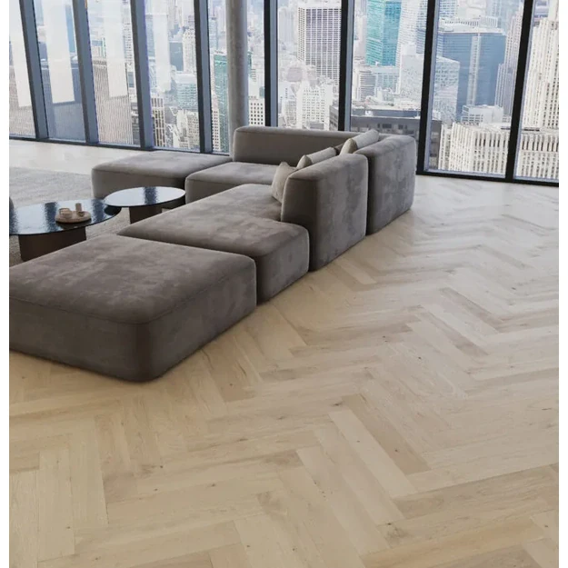 Barlinek Oak Marzipan Muffin Herringbone 130 parketlentės