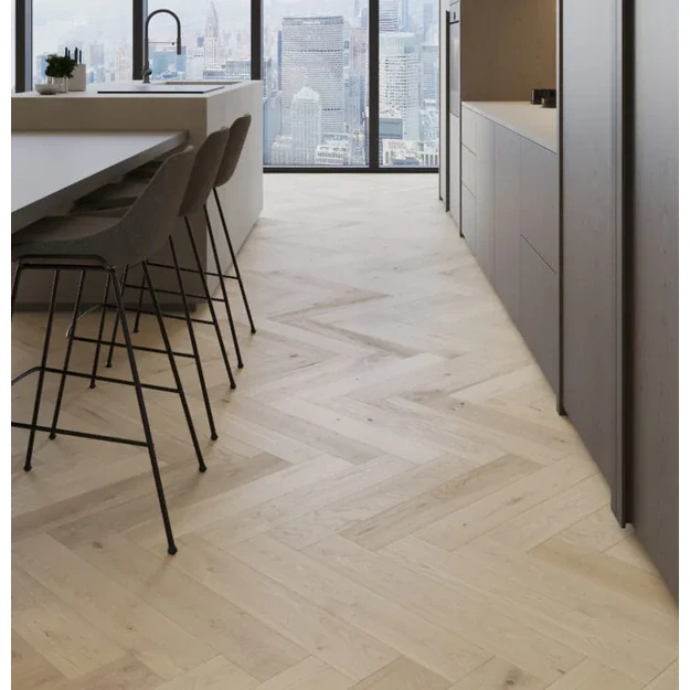 Barlinek Oak Marzipan Muffin Herringbone 130 parketlentės