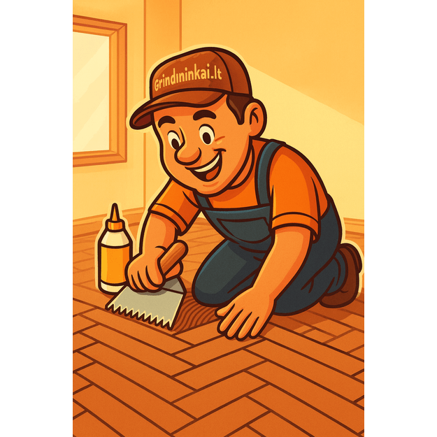 Dangos įrengimas (eglute klijavimas)