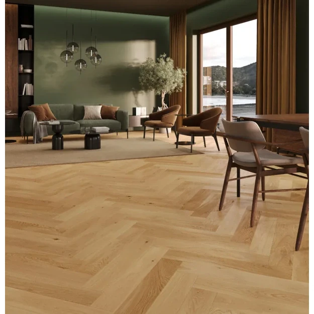 Barlinek Oak Bright Herringbone 130 parketlentės