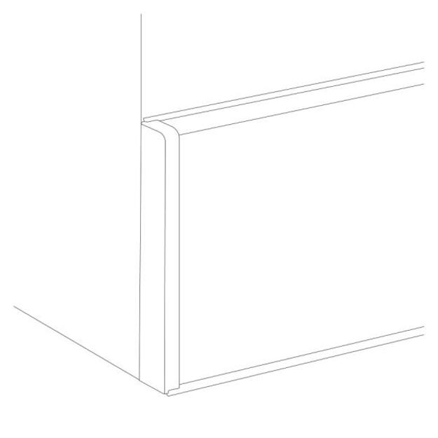 Užbaigimo dangtelis MASTERLINE grindjuostės 13x80 mm  1 rinkinys = 2 vnt. (kairė ir dešinė) 1