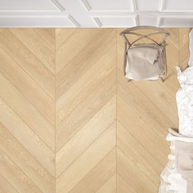Bestlaminate Adduri A+B Chevron Natural Oak ESPC vinilinė grindų danga eglute
