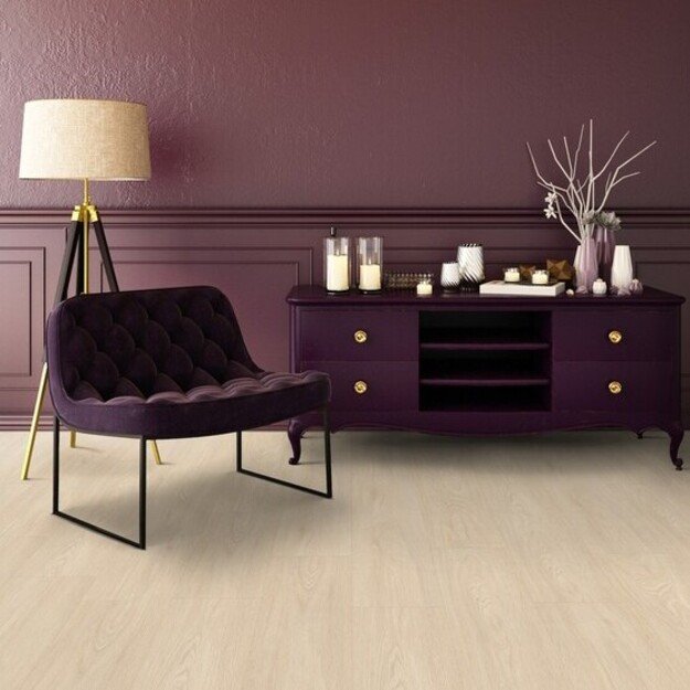 Gerflor, Virtuo, 30 Rigid Acoustic, 39131463, Blomma Cream, 229x1492x5.4 mm, 31kl., rakinamos LVT vinilinės lentelės 1