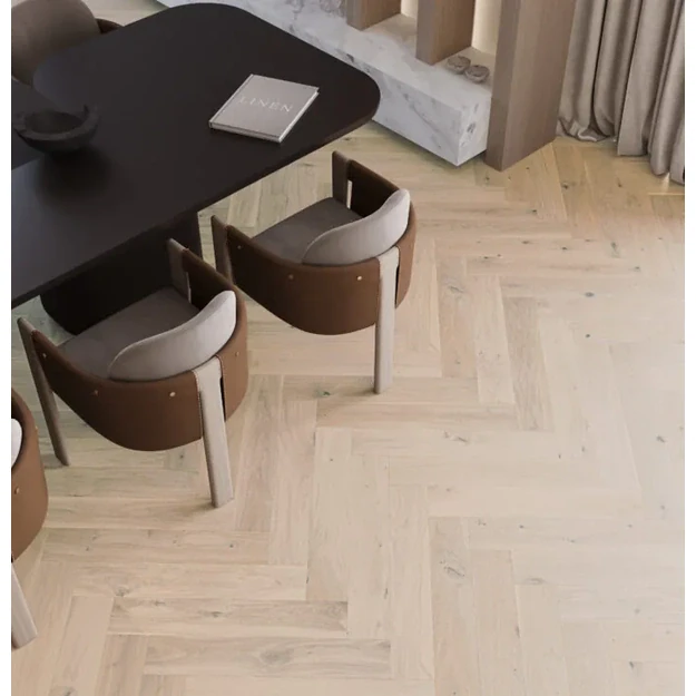 Barlinek Oak Cappuccino Herringbone 130 parketlentės