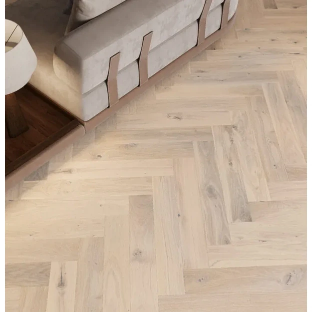 Barlinek Oak Cappuccino Herringbone 130 parketlentės