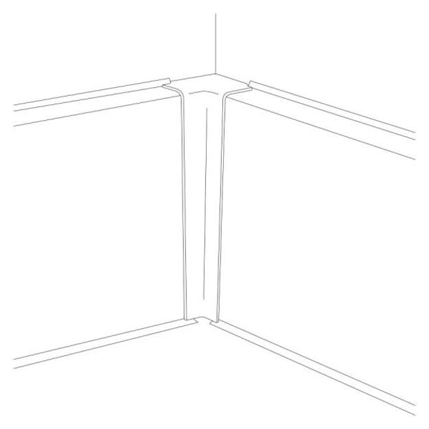 Vidinis kampas MASTERLINE grindjuostės 13x80 mm  1 rinkinys = 2 vnt. 1