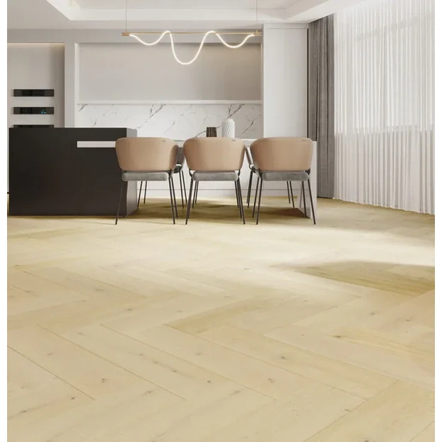 Barlinek Oak Bianco Herringbone 180 parketlentės 
