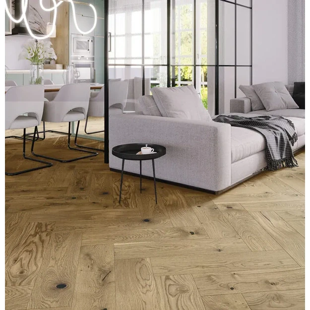 Barlinek Oak Toffee Herringbone 180 parketlentės 