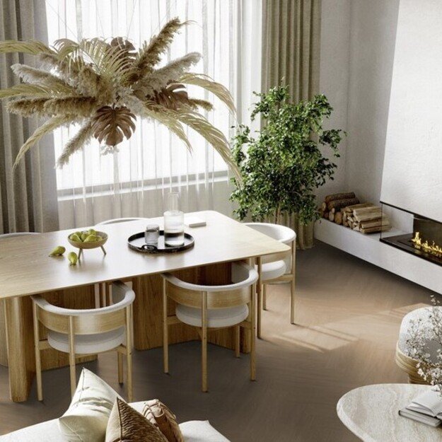 Gerflor, Virtuo, 55 HB Dry Back, 39201465, Blomma Natural, 152x762x2.5 mm, 33kl., klijuojamos LVT vinilinės lentelės eglute 1